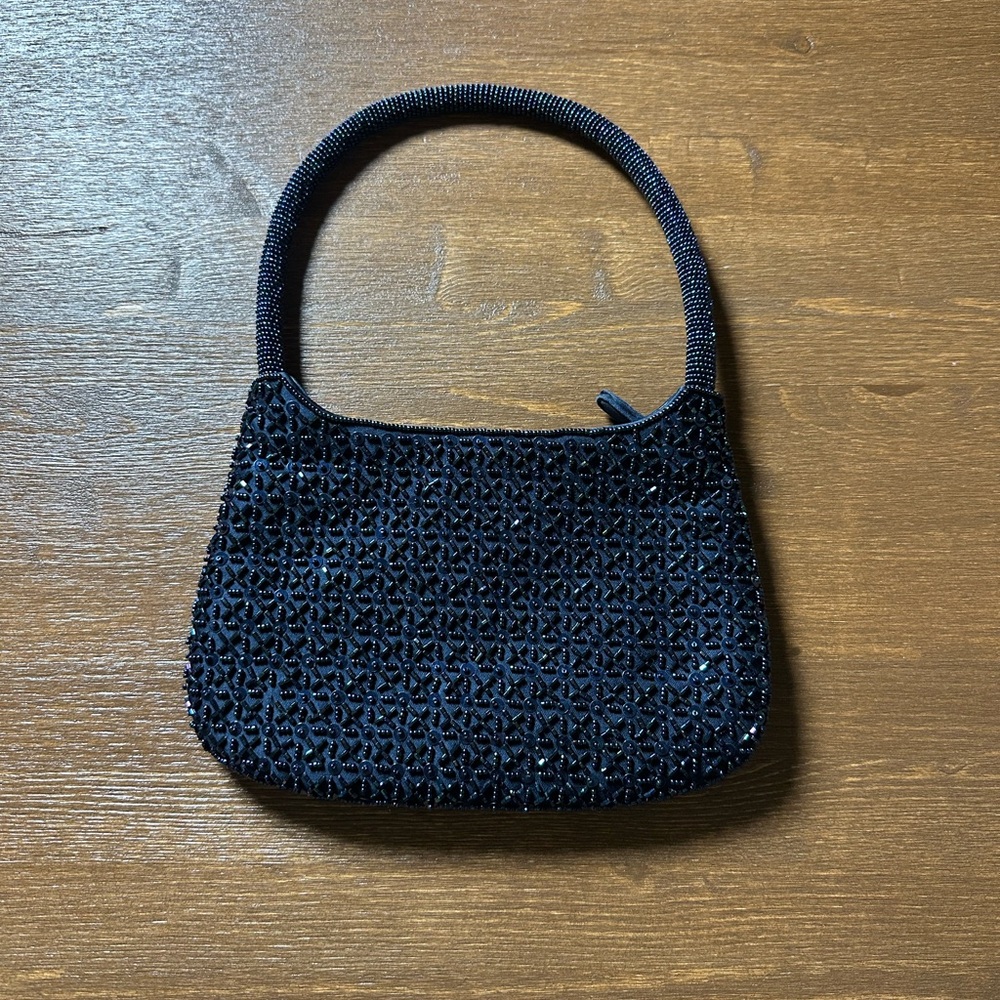 Talbots Black Beaded Handbag
